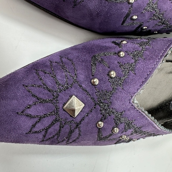 Donald J. Pliner Starr Slip On Purple Suede Pump Women’s Size 10 M - Picture 12 of 14